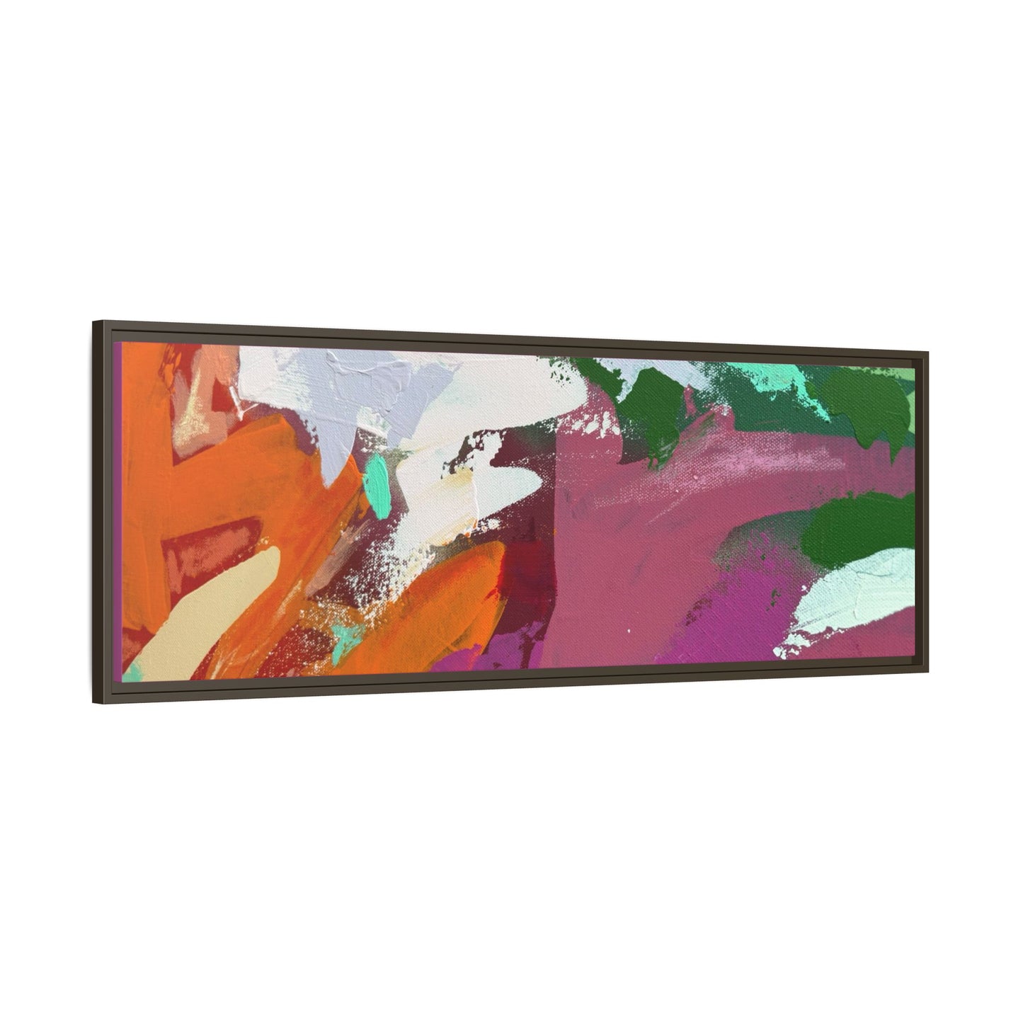 Abstract Multi‑Color Matte Canvas Framed Wall Art