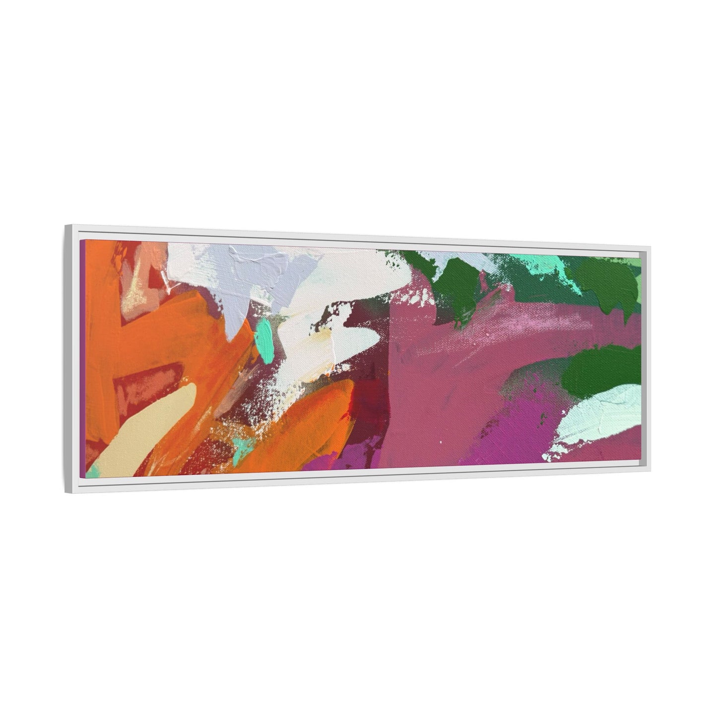 Abstract Multi‑Color Matte Canvas Framed Wall Art