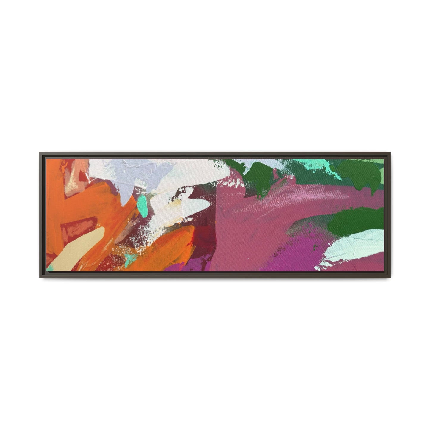 Abstract Multi‑Color Matte Canvas Framed Wall Art