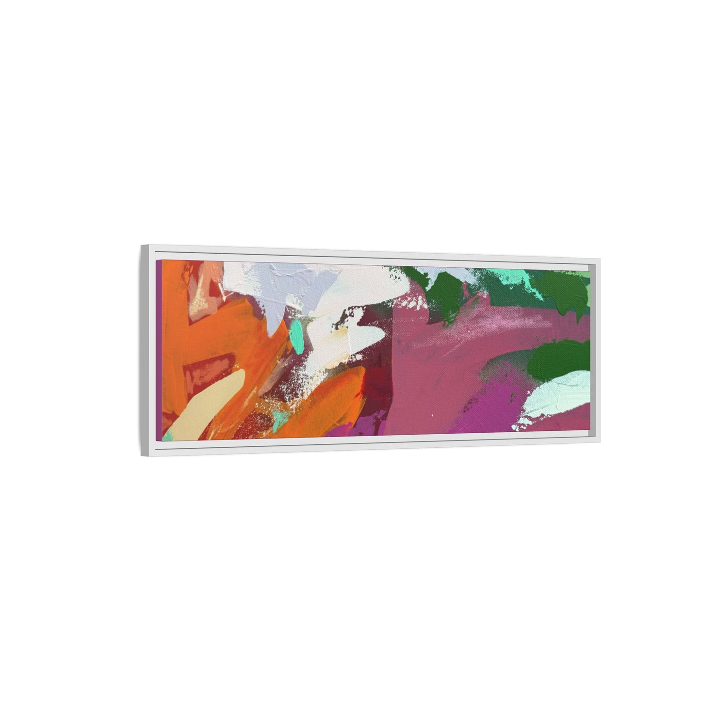Abstract Multi‑Color Matte Canvas Framed Wall Art