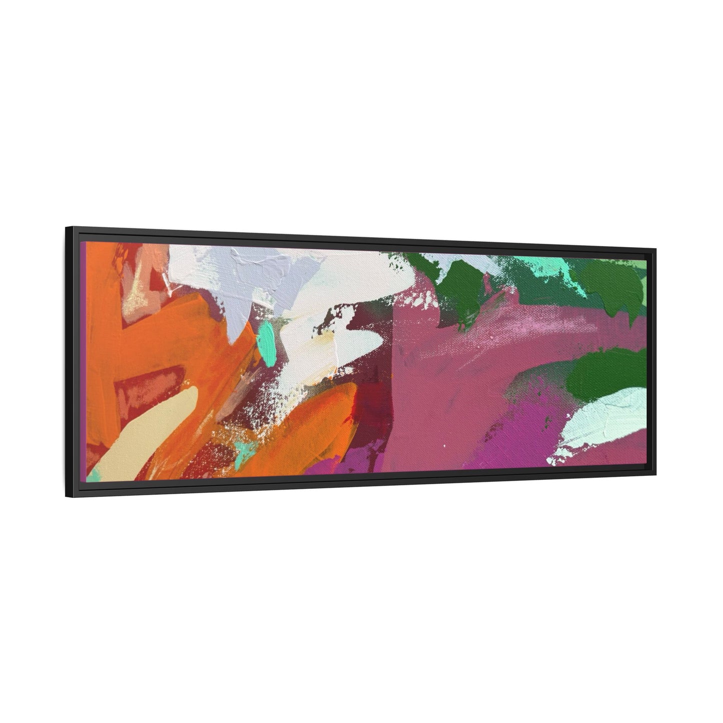 Abstract Multi‑Color Matte Canvas Framed Wall Art