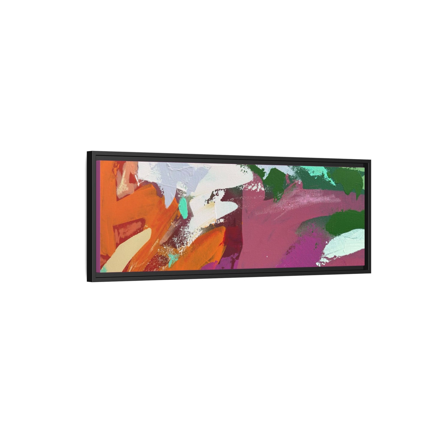 Abstract Multi‑Color Matte Canvas Framed Wall Art