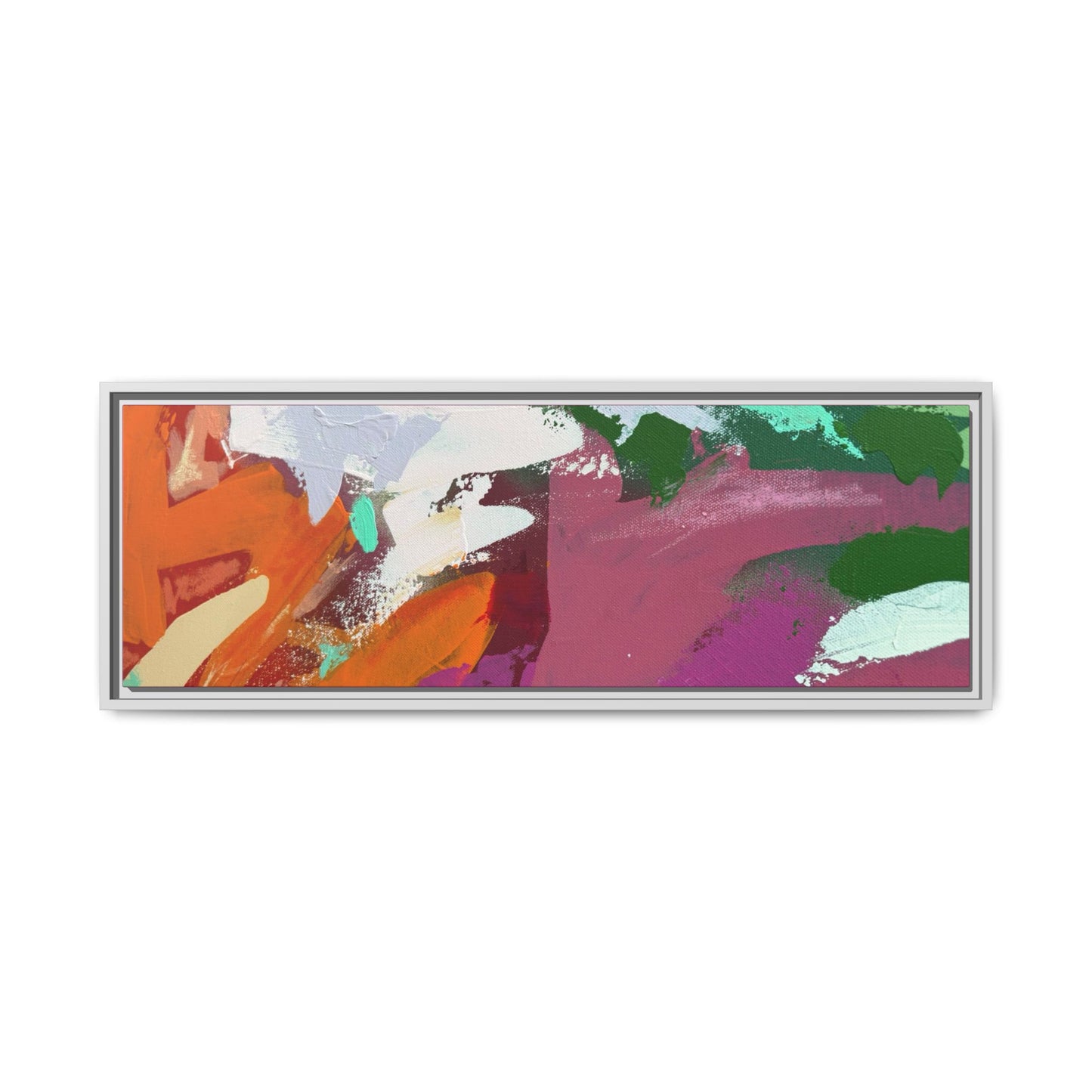 Abstract Multi‑Color Matte Canvas Framed Wall Art
