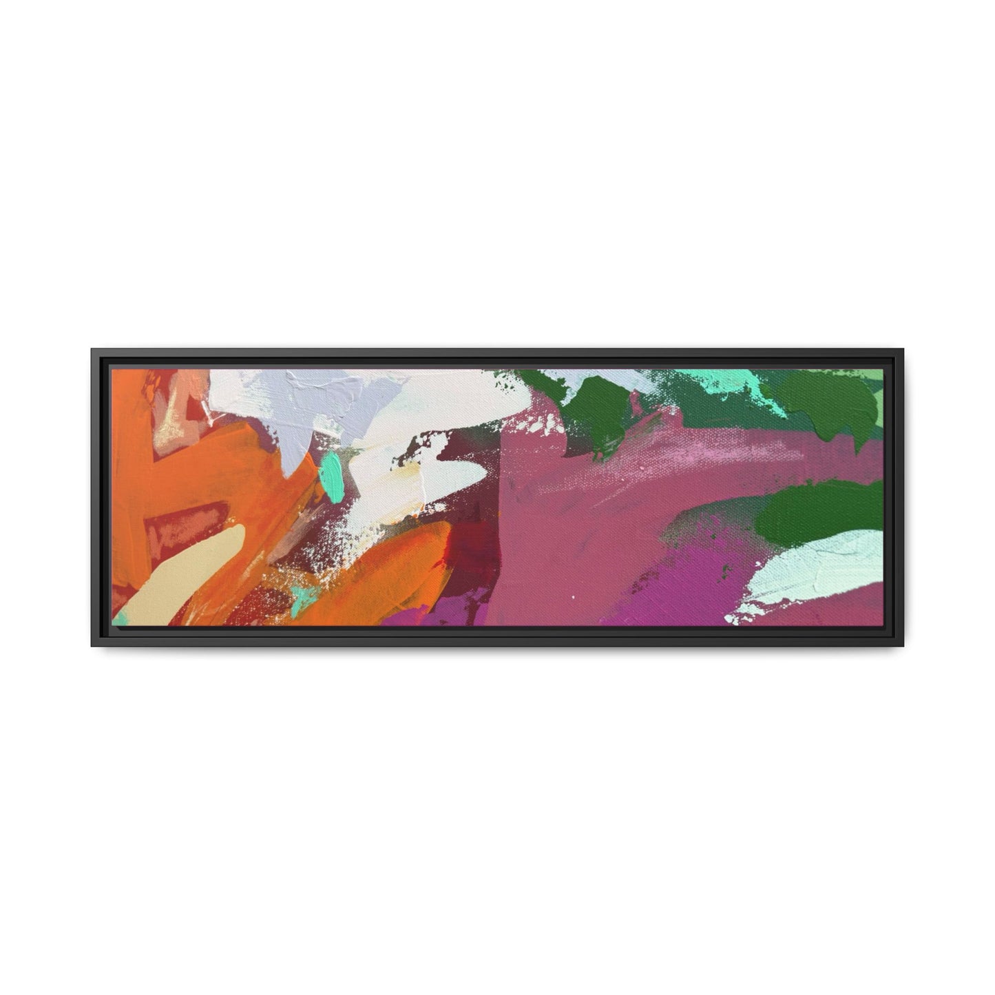 Abstract Multi‑Color Matte Canvas Framed Wall Art