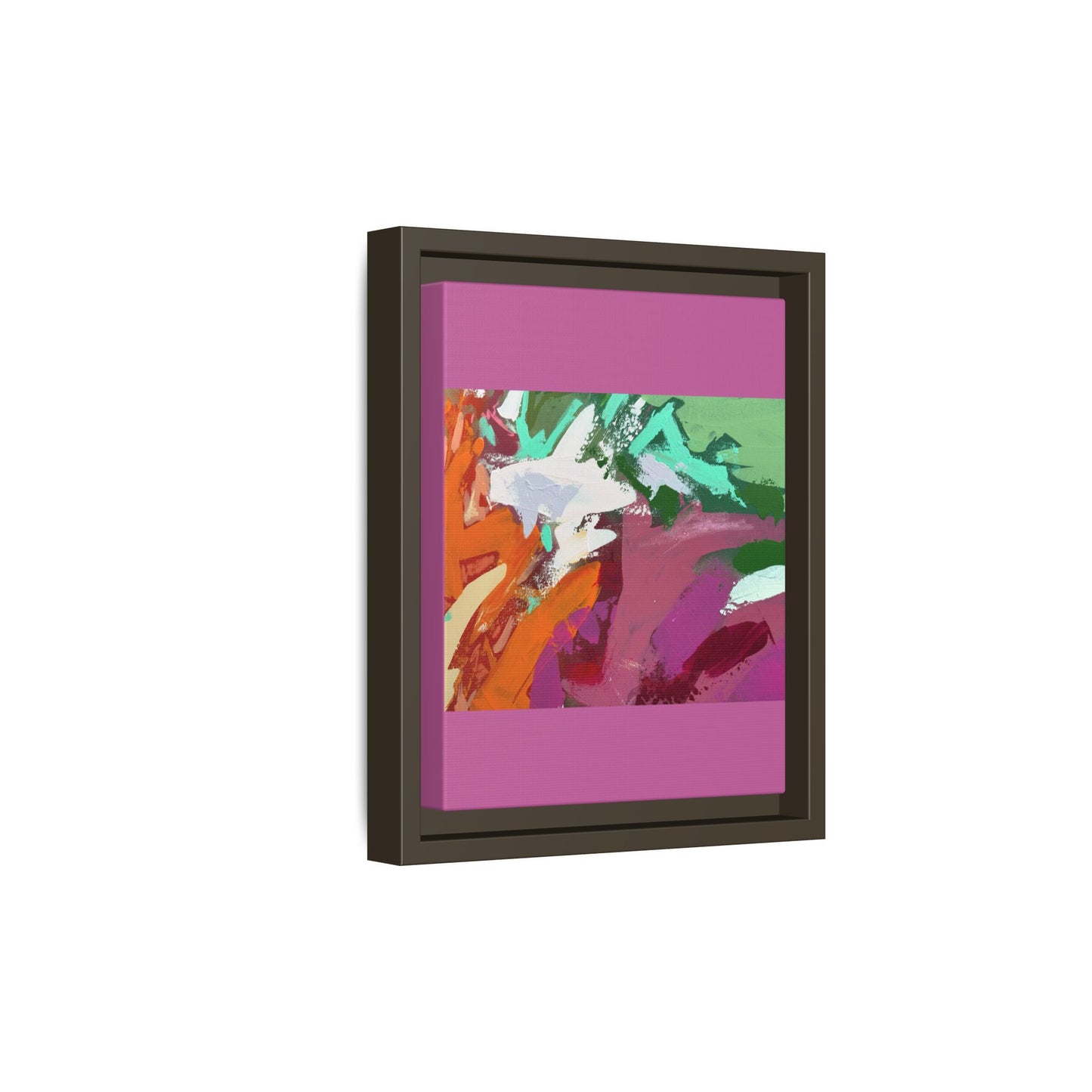 Abstract Multi‑Color Matte Canvas Framed Wall Art